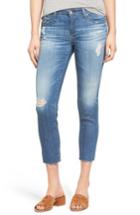 Women's Ag 'the Stilt' Destroyed Crop Skinny Jeans - Blue