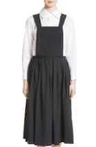 Women's Comme Des Garcons Tropical Wool Overall Dress - Blue