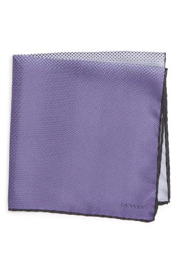 Men's Lanvin Silk Pocket Square, Size - Purple