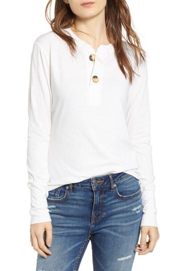 Women's Project Social T Like A Rollin Stone Henley - Ivory