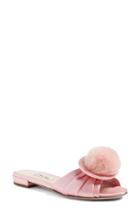 Women's Miu Miu Genuine Rabbit Fur Slide Sandal Us / 35eu - Pink
