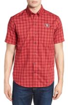 Men's Cutter & Buck San Francisco 49ers - Fremont Regular Fit Check Sport Shirt - Red
