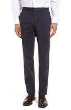 Men's Ted Baker London Jerome Flat Front Stretch Cotton Trousers R - Blue