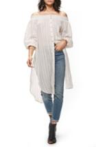 Women's Free People Wild Adventures Off The Shoulder Tunic