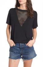 Women's Lira Clothing Valley Mesh Inset Tee - Black