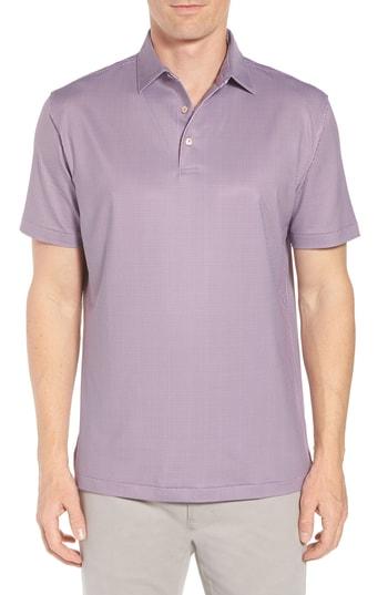 Men's Peter Millar Multi Birdseye Stretch Jersey Polo - Pink