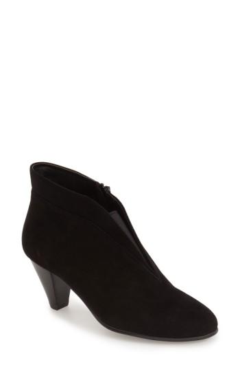 Women's David Tate 'natalie' V-cut Zip Bootie M - Black