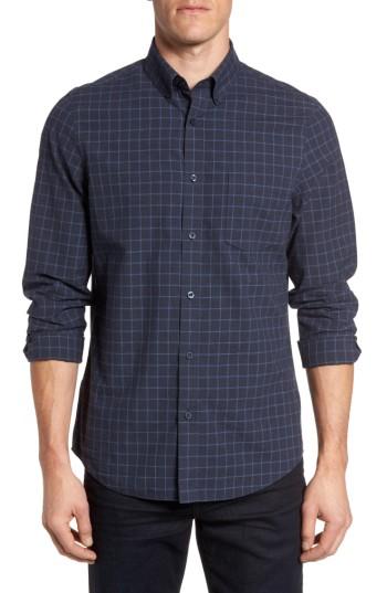 Men's Nordstrom Men's Shop Windowpane Sport Shirt - Blue