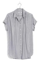 Women's Madewell Central Stripe Shirt - Blue
