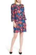 Women's Halogen Ruched Sleeve Swing Dress - Blue