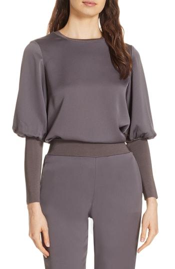Women's Ted Baker London Tiliey Juliet Sleeve Blouse - Grey