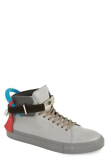 Men's Buscemi Strapped High Top Sneaker Us / 41eu - Grey