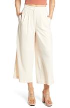 Women's Chriselle X J.o.a. Pleat High Waist Crop Wide Leg Pants - Pink