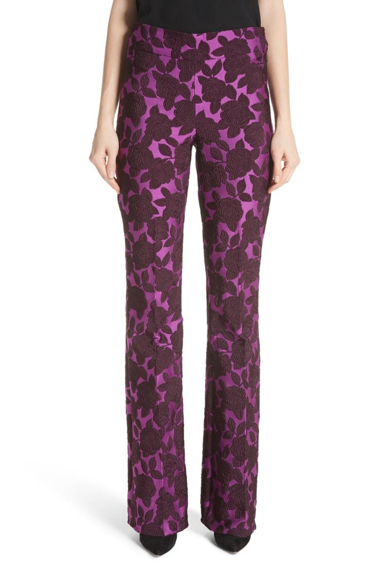 Women's Lela Rose Sam Jacquard Pants (similar To 14w) - Purple