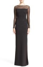 Women's St. John Collection Embellished Shimmer Milano Knit Gown