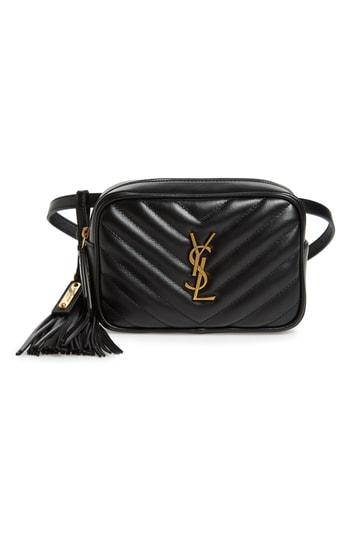 Saint Laurent Lou Lou Matelasse Leather Belt Bag - Black