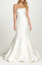 Women's Sareh Nouri Peony Strapless Mikado Trumpet Gown With Bow Train
