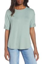 Women's Gibson High/low Short Sleeve Top - Green