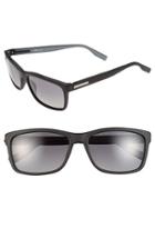 Men's Boss 57mm Polarized Retro Sunglasses - Matte Black