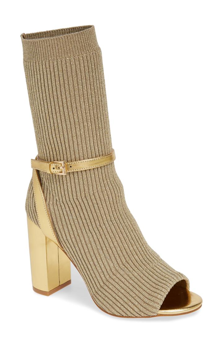 Women's Jeffrey Campbell Nila Bootie .5 M - Metallic