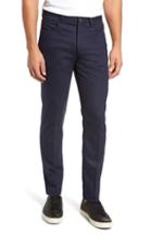 Men's Berle Manufacturing Five-pocket Stretch Solid Wool & Cotton Trousers - Blue