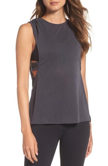 Women's Free People Fp Movement Crossback Training Tank - Black