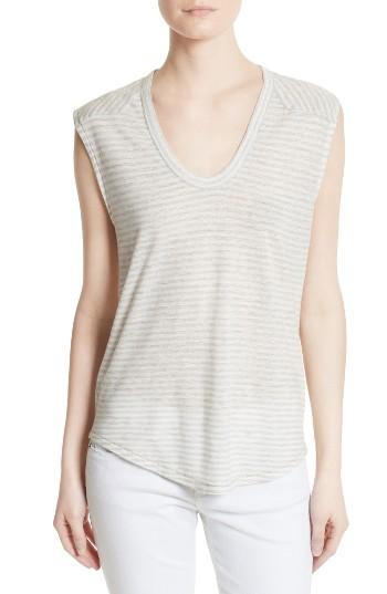 Women's Rag & Bone/jean Valley Linen Blend Top - White