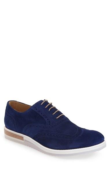 Men's Bugatchi 'palermo' Wingtip .5 M - Blue