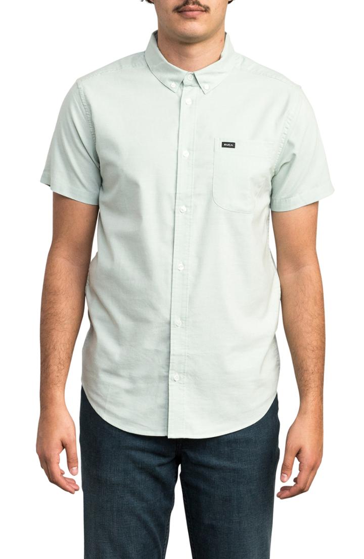 Men's Rvca That'll Do Stretch Shirt - Blue/green