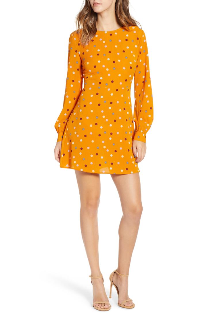 Women's Polka Dot Tie Back Dress