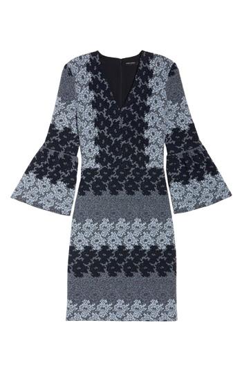 Women's Maggy London Jacquard Bell Sleeve Dress
