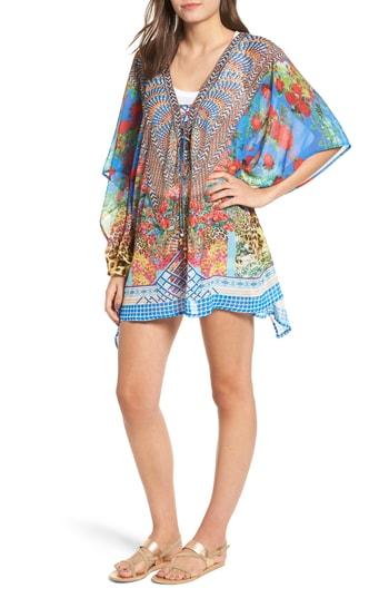 Women's Asa Kaftans Monaco Short Kaftan - Blue