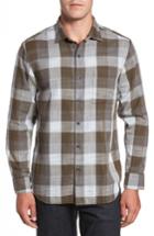 Men's Tommy Bahama Dual Lux Standard Fit Check Sport Shirt - Grey
