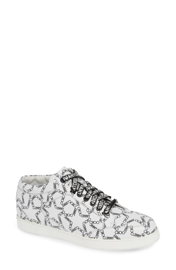 Women's Jimmy Choo Miami Logo Sneaker Us / 36eu - White