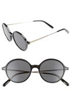 Women's Oliver Peoples Corby 51mm Round Sunglasses - Black/ Grey
