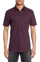 Men's John Varvatos Star Usa Trim Fit Print Sport Shirt - Red