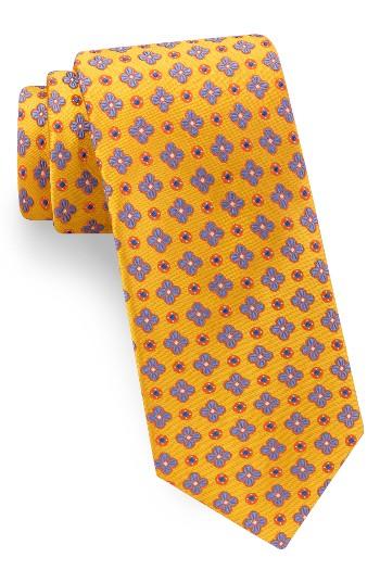 Men's Ted Baker London Lansbury Floral Silk Tie, Size - Yellow