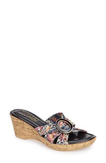Women's Tuscany By Easy Street Conca Wedge Slide M - Black