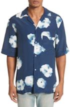 Men's Acne Studios Elms Flower Print Shirt Eu - Blue