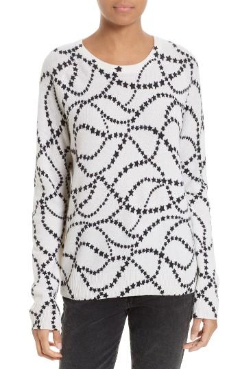 Women's Equipment Sloane Star Print Cashmere Sweater - White
