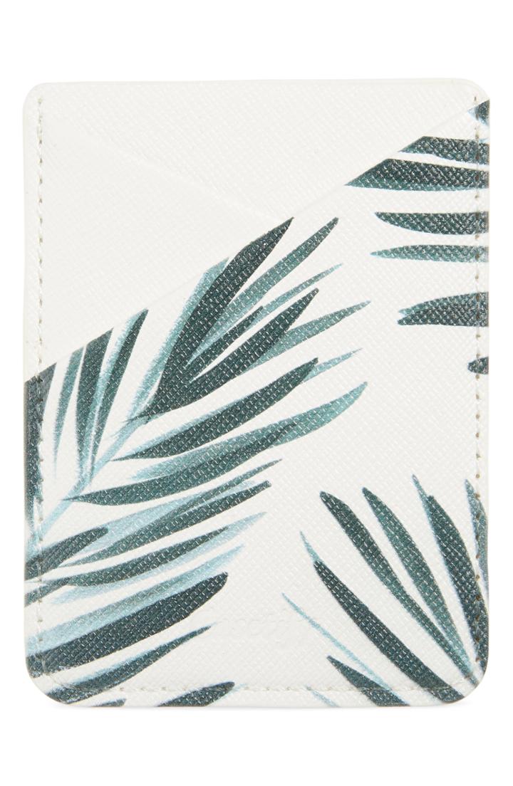 Casetify Palm Leaf Adhesive Card Pocket - Green
