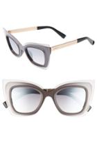 Women's Max Mara Overlap 48mm Sunglasses - Grey Gold