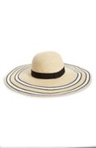 Women's Bp. Stripe Floppy Brim Straw Hat -