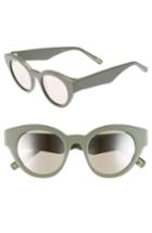 Women's Elizabeth And James Payton 48mm Cat Eye Sunglasses - Khaki