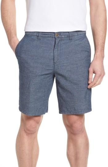 Men's Johnnie-o Perkins Fit Shorts, Size 36 - Blue