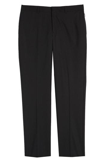 Men's Nordstrom Men's Shop Tech-smart Trim Fit Stretch Wool Travel Trousers X - Black