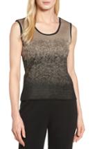 Women's Ming Wang Reversible Scoop Neck Tank - Beige
