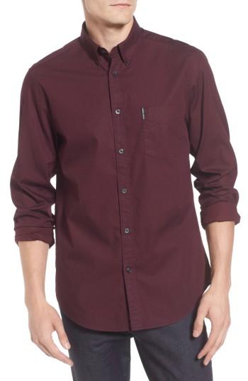 Men's Ben Sherman Micro Diamond Print Sport Shirt - Purple