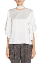 Women's Fendi Drape Satin Cady Top Us / 48 It - White