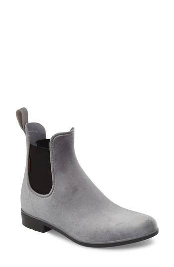 Women's Chooka Waterproof Velvet Chelsea Rain Boot M - Grey
